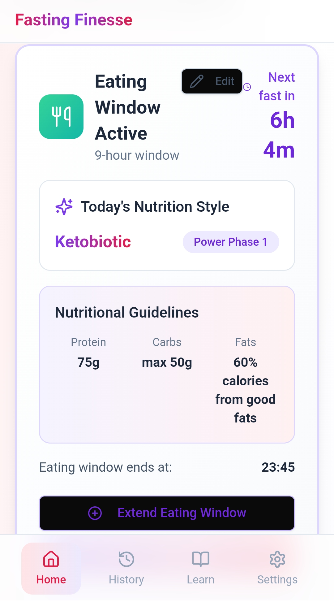 nutrition style Nutrition summary information