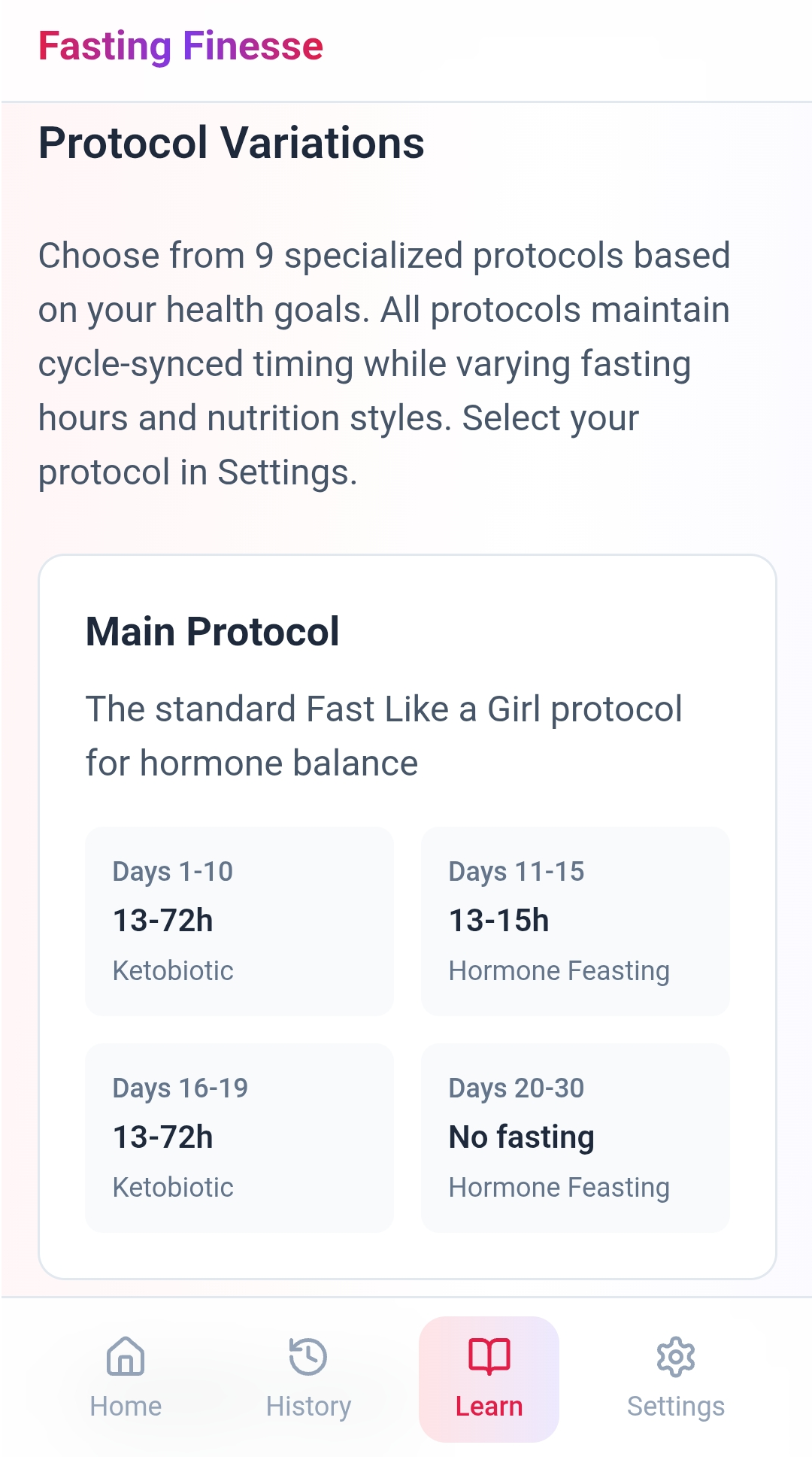 protocol variations Protocol Summaries